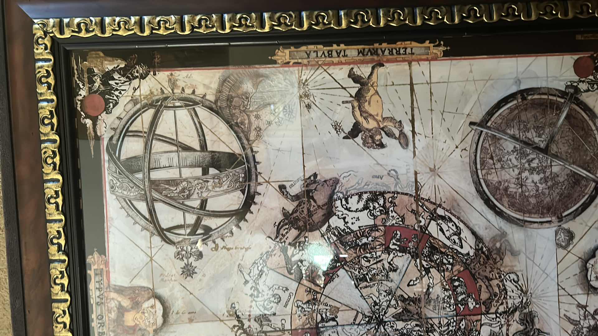 Photo 1 of ASTROLOGY THEMED ORNATELY FRAMED ARTWORK 42“ x 42“