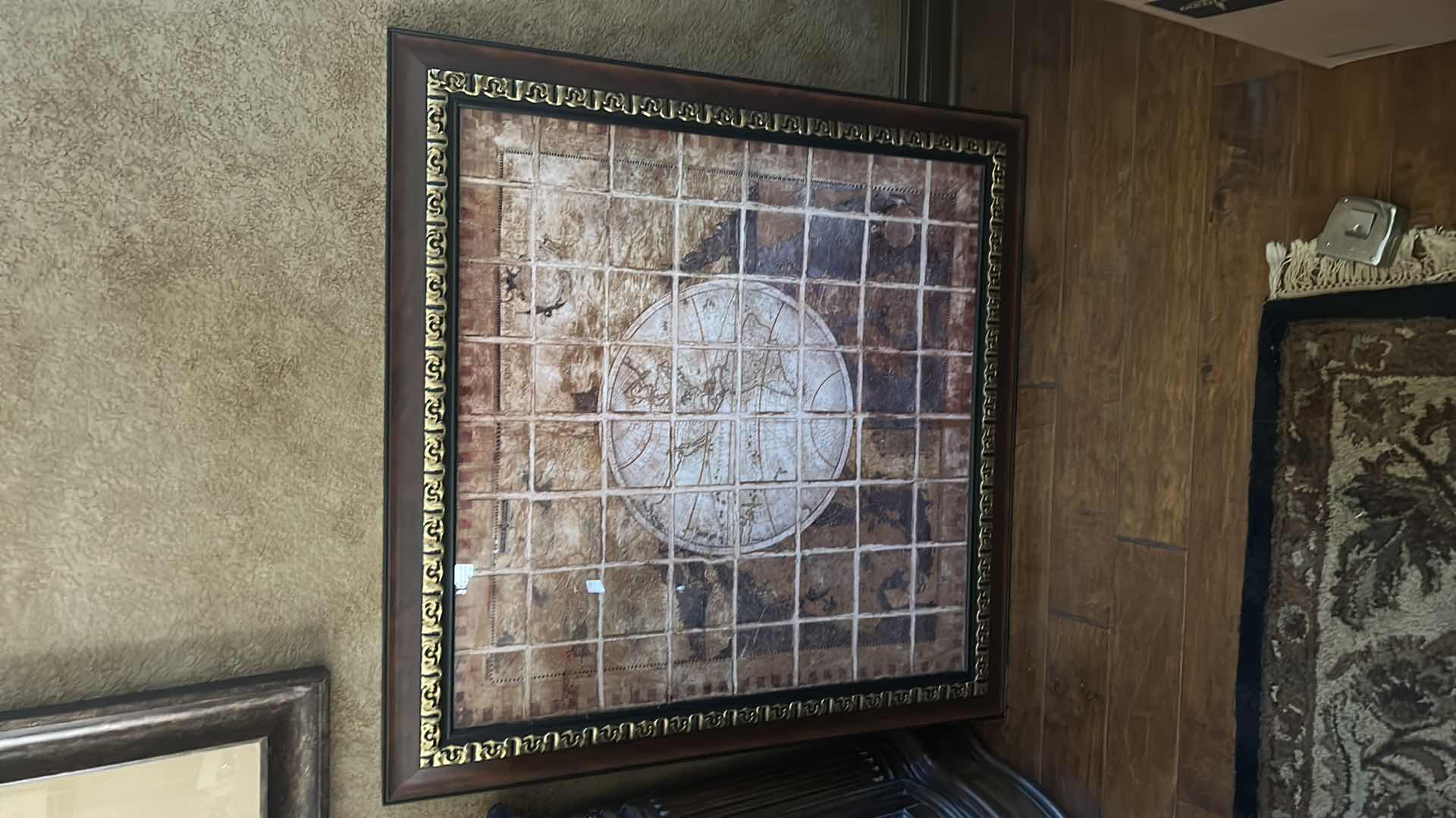 Photo 1 of OLD WORLD MAP ORNATE FRAMED ARTWORK 42 1/2” x 42 1/2”