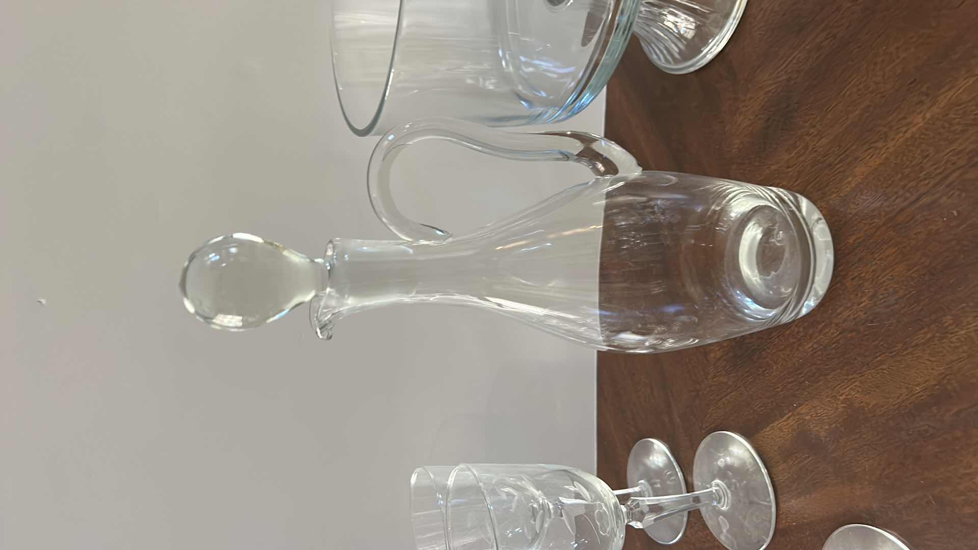 Photo 1 of CRYSTAL ASSORTMENT - STEMWARE, DECANTER AND COMPOTE / DESSERT BOWL 