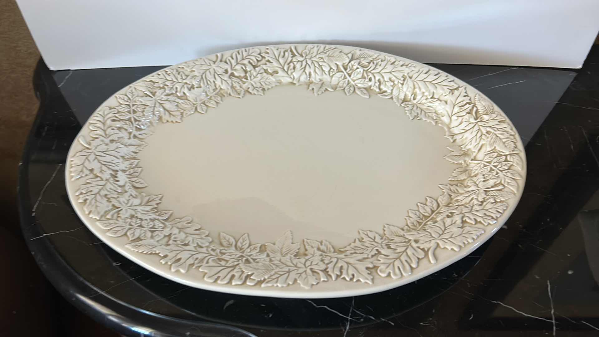 Photo 1 of LARGE CERAMIC PLATTER AND LARGE CERAMIC MIXING BOWL (PLATTER MEASURES 20") 