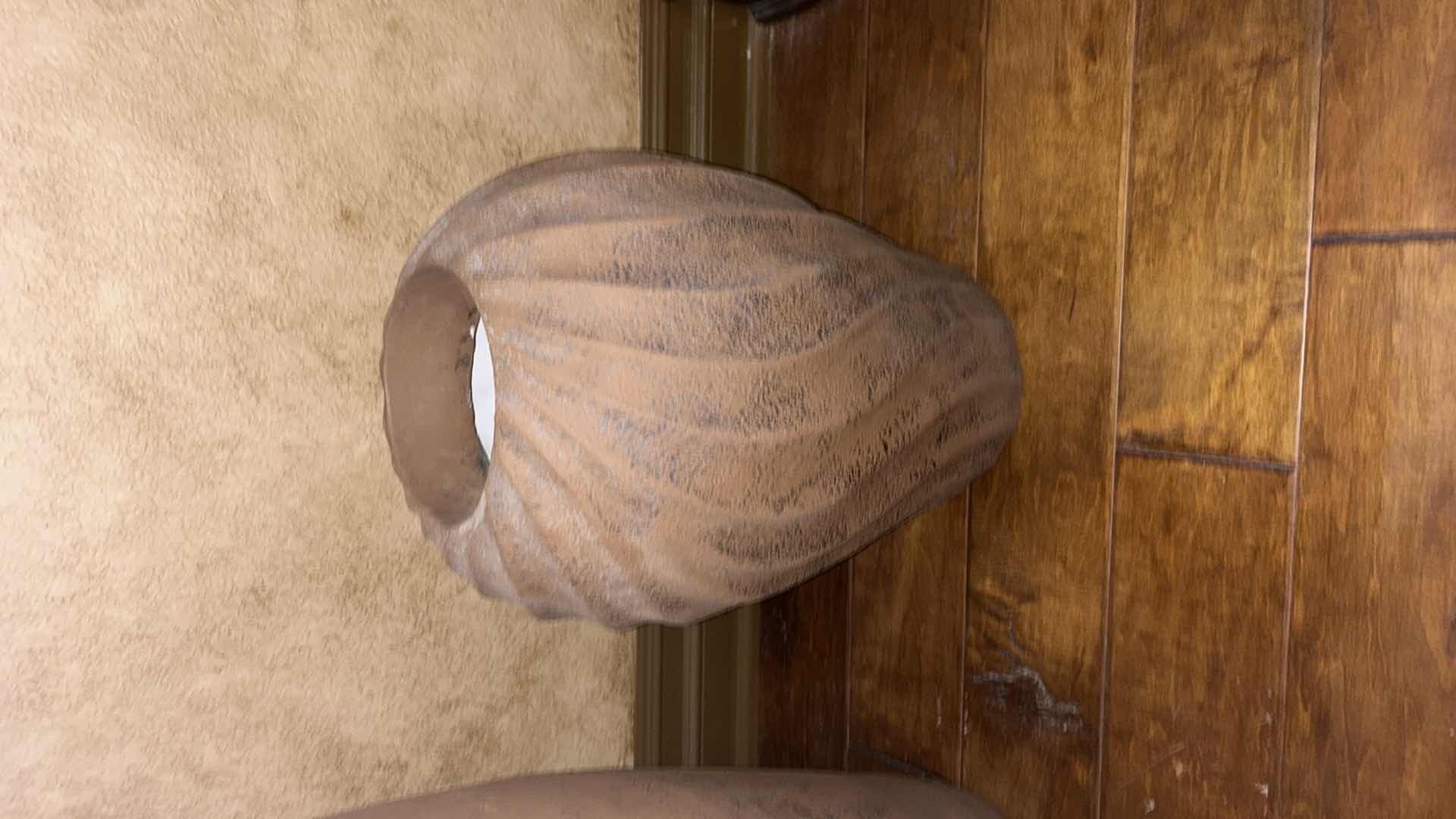 Photo 1 of HEAVY SCULPTED CERAMIC VASE H18.5"