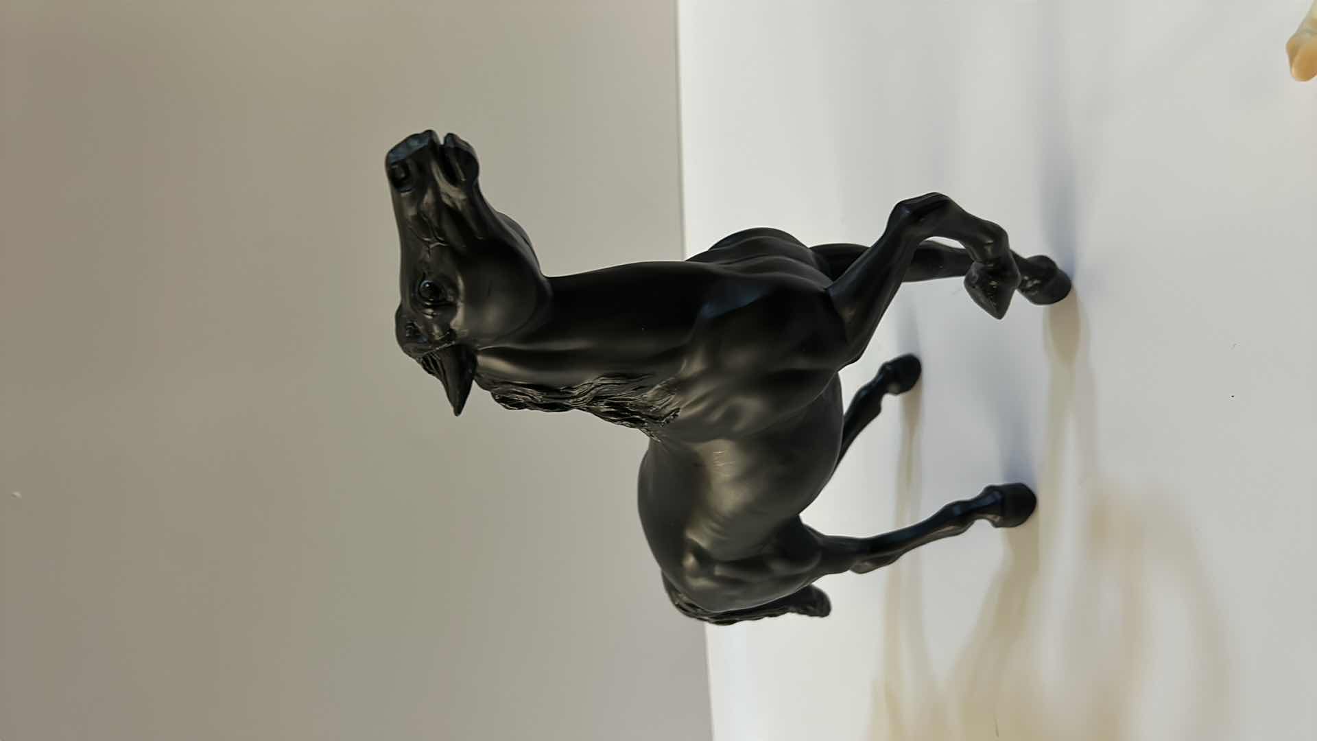 Photo 1 of 3 RESIN HORSE FIGURINES (THE TALLEST IS 10.5")