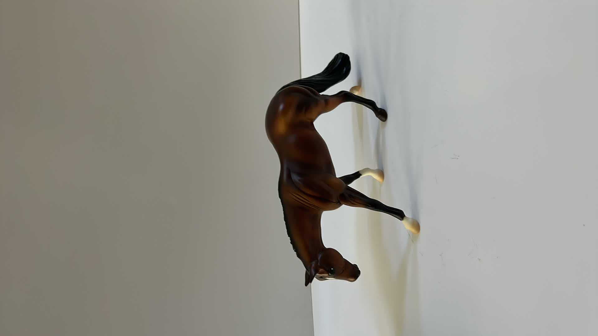 Photo 1 of 4 COLLECTIBLE FIGURES, 3 RESIN HORSES AND A DOG (TALLES HORSE IS 6")