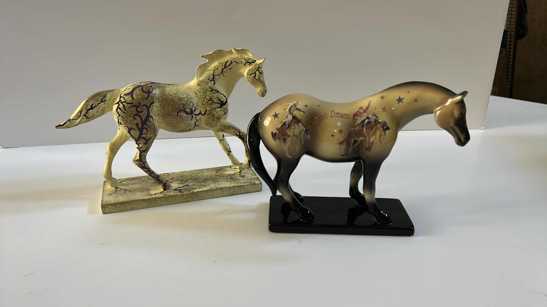 Photo 1 of 2 - COLLECTIBLE HORSE FIGURINES "THE TRAIL OF PAINTED PONIES" 