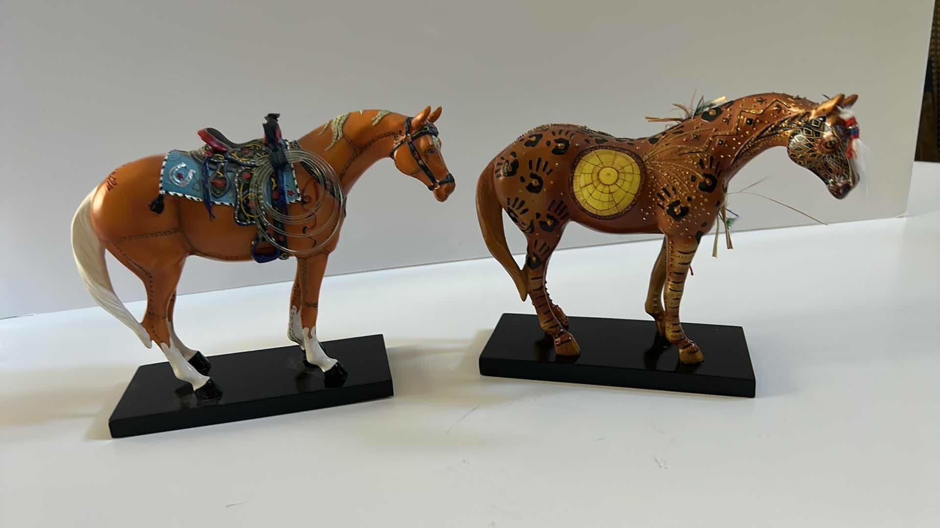 Photo 1 of 2 - NUMBERED COLLECTIBLE HORSE FIGURINES "THE TRAIL OF PAINTED PONIES" 