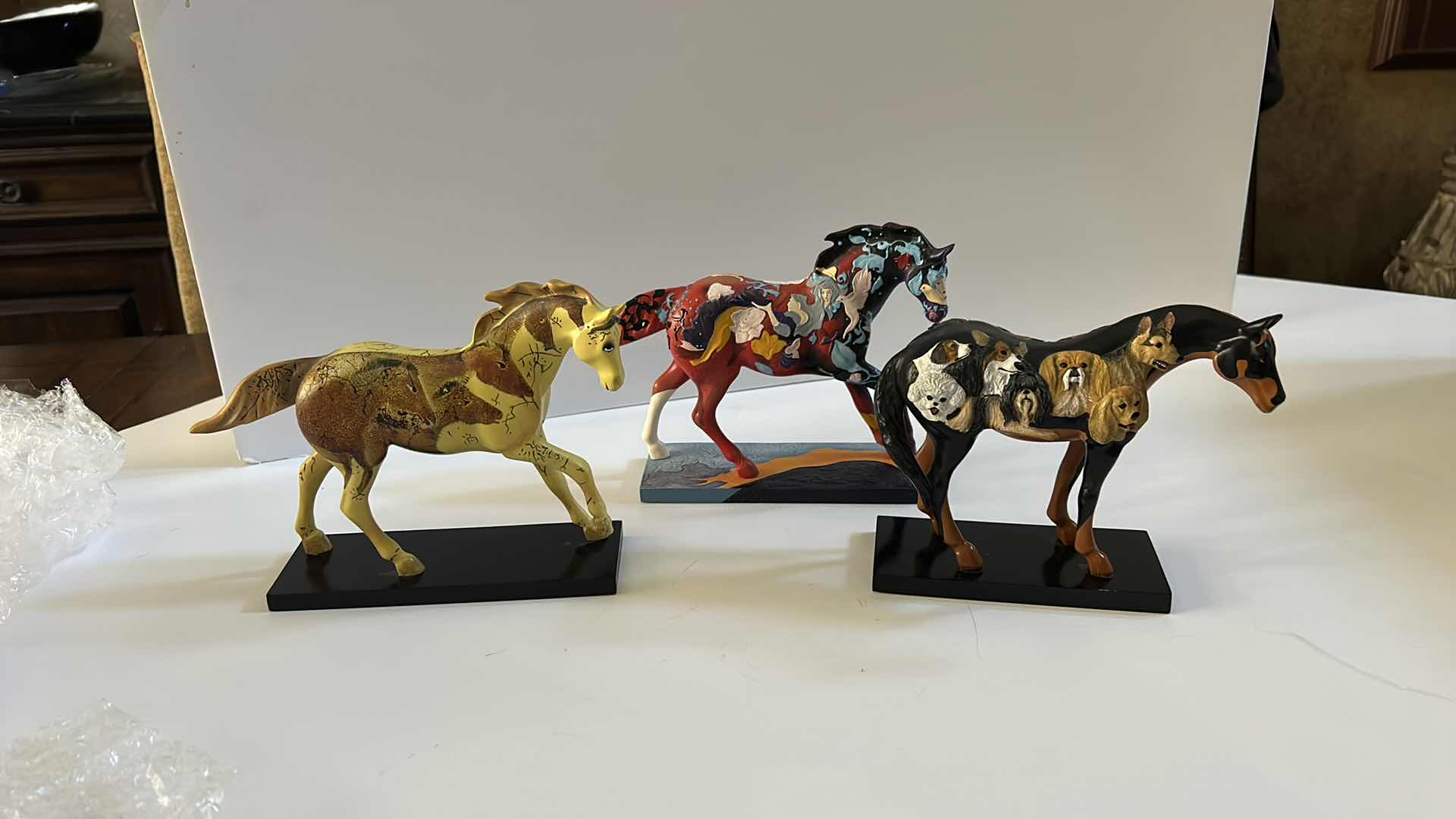 Photo 1 of 3 COLLECTIBLE NUMBERED HORSE FIGURINES "THE TRAIL OF THE PAINTED PONIES" 