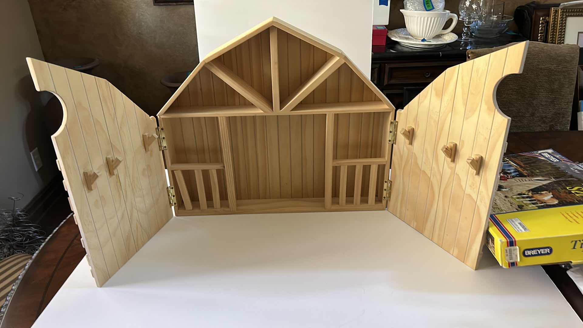 Photo 1 of CHILDREN'S WOOD BARN AND TEEPEE SET (BARN IS 22” x 19”)
