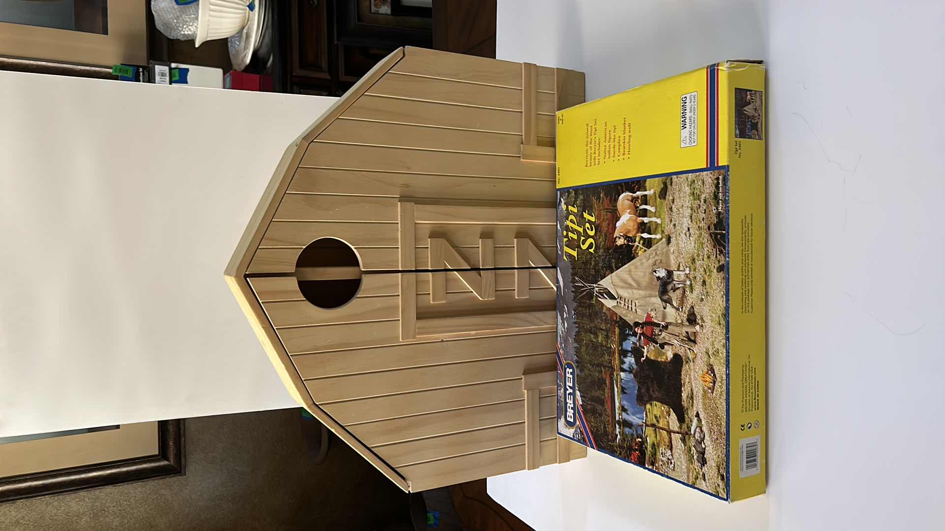 Photo 1 of CHILDREN'S WOOD BARN AND TEEPEE SET (BARN IS 22” x 19”)