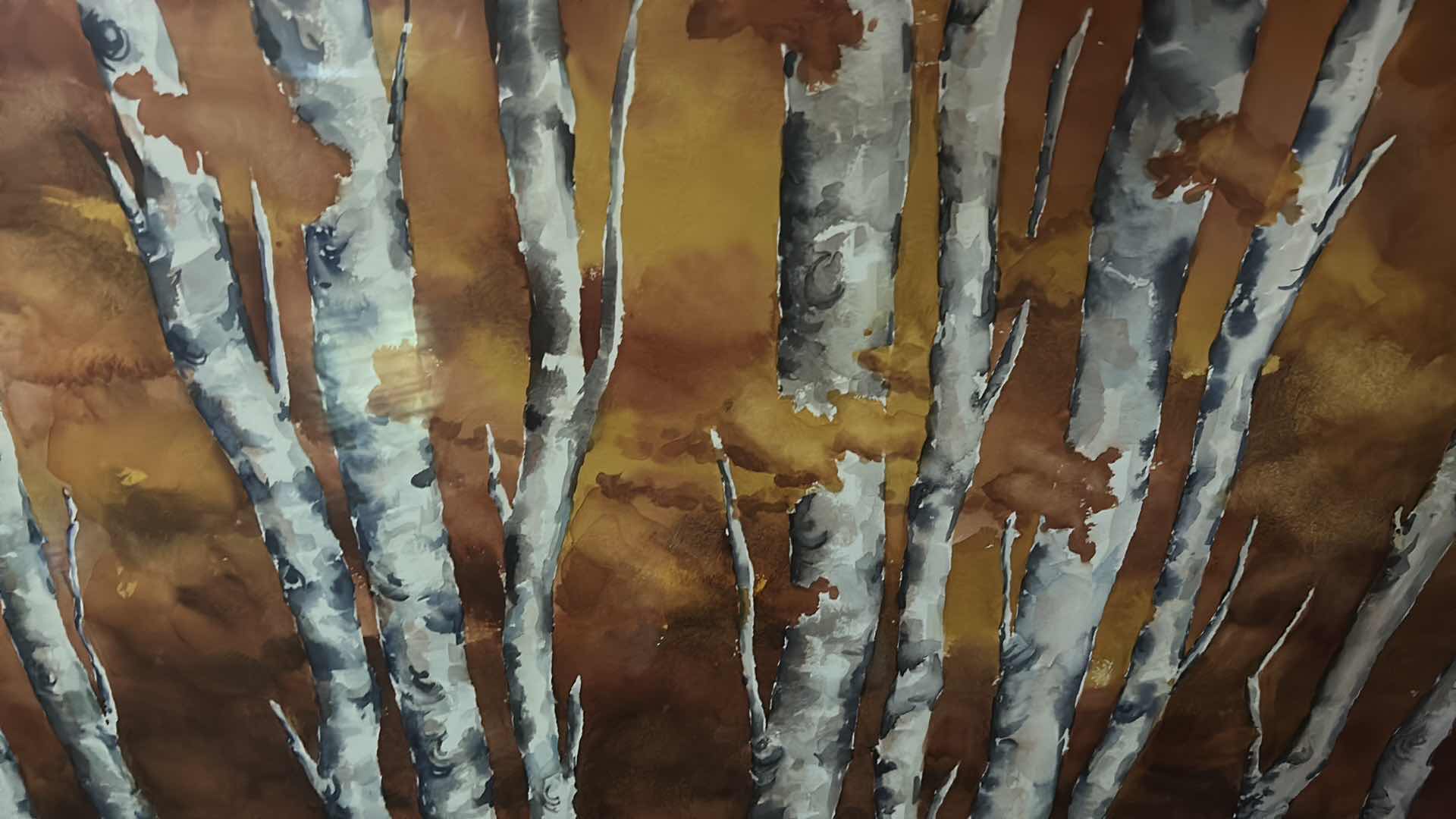 Photo 1 of BIRCH TREE LARGE ARTWORK FRAMED 57” x 45 1/2”