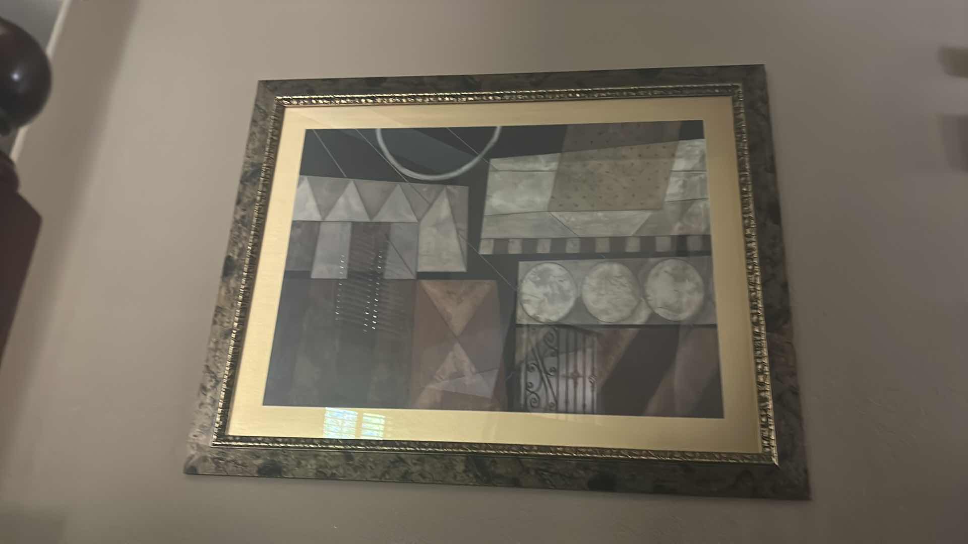 Photo 1 of LARGE ABSTRACT PRINT, FRAMED AND MATTED ARTWORK 56” x H43 1/2”