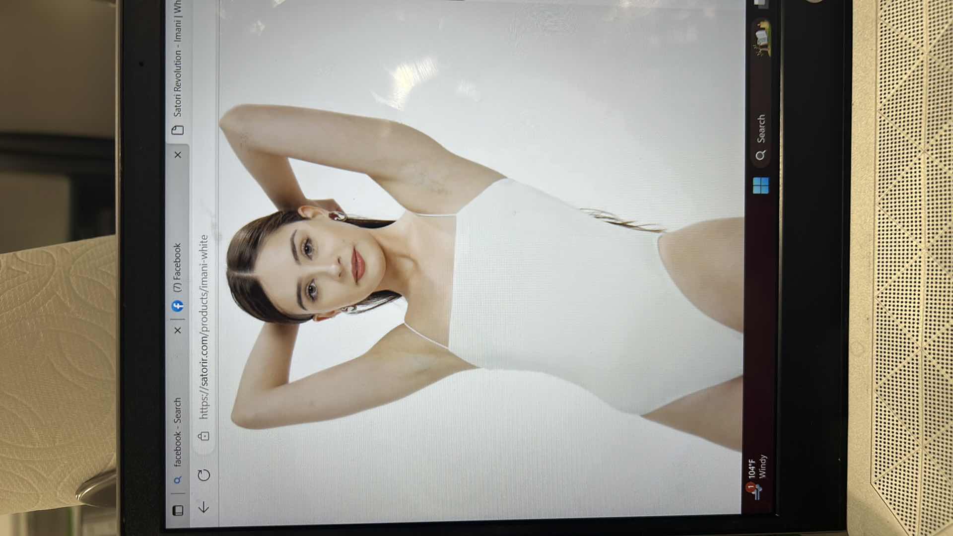 Photo 10 of SIZE S IMANI- (WHITE) THE IMANI BODYSUIT A LOW STRAIGHT CUT NECKLINE, THIN STRAPS FOR A SLEEK LOOK, AND HIGH CUT TO ELONGATE YOUR LEGS. IT ALSO FEATURES ULTRA SOFT COTTON LINING FOR PEAK COMFORT. IMANI MAKES YOU LOOK STUNNING FOR BOTH DAY AND NIGHT LOOKS.