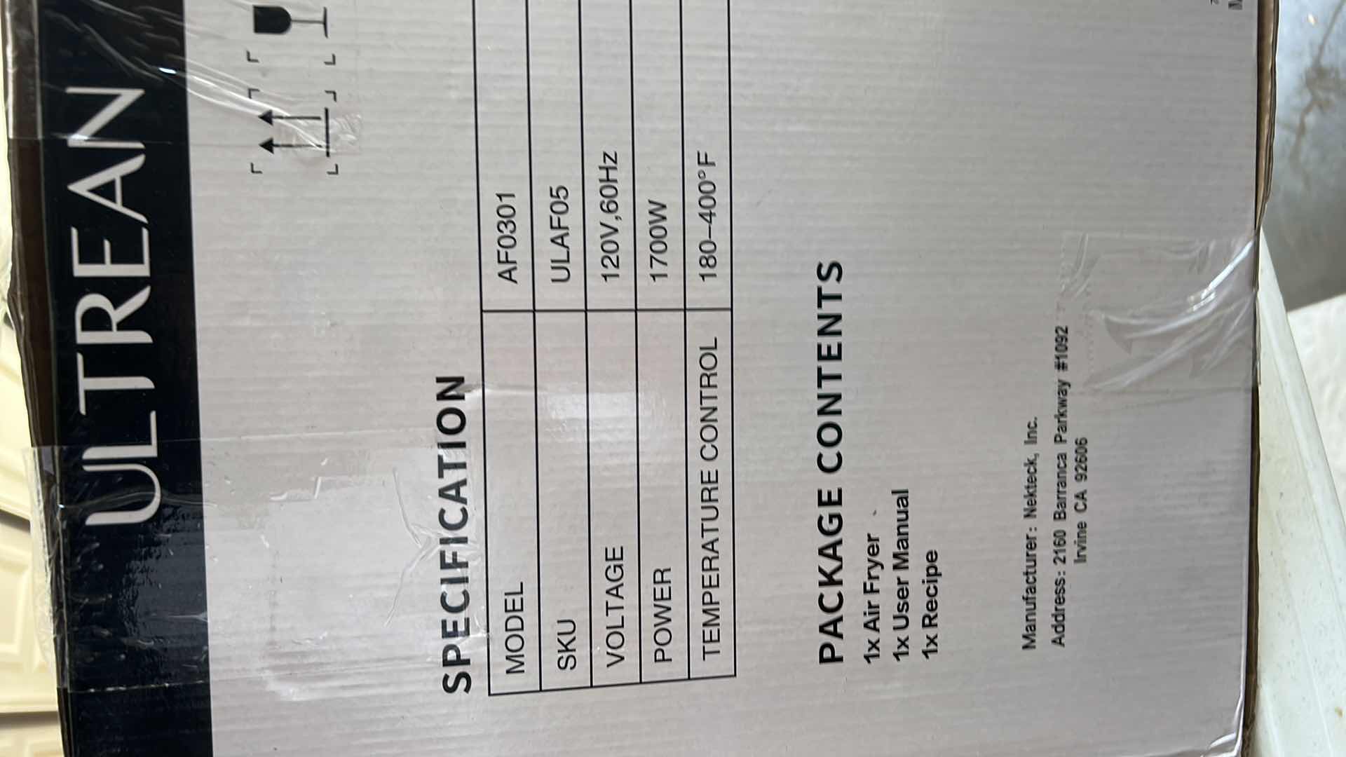 Photo 1 of NEW IN BOX 5.8 QUART AIR FRYER