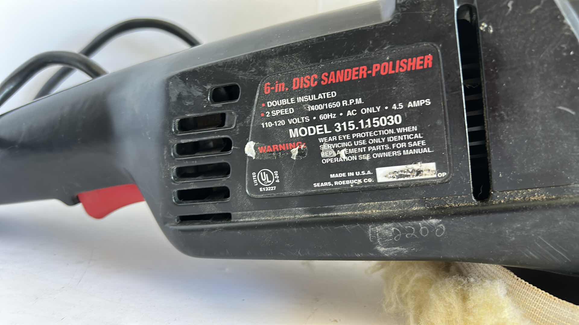 Photo 2 of CRAFTSMAN 6 IN DISC SANDER AND POLISHER (TESTED)