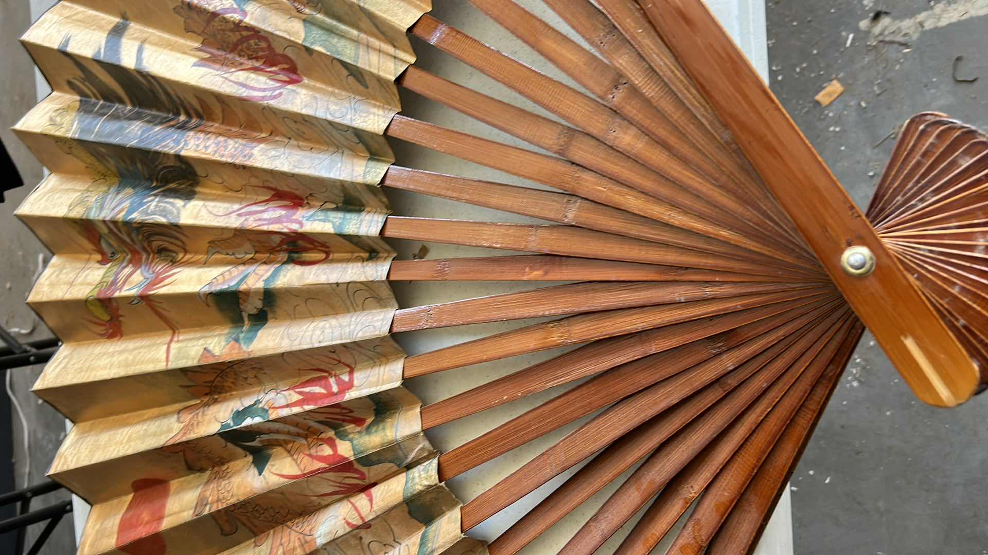 Photo 1 of 2 LARGE HAND-PAINTED FANS 5’ x 3’