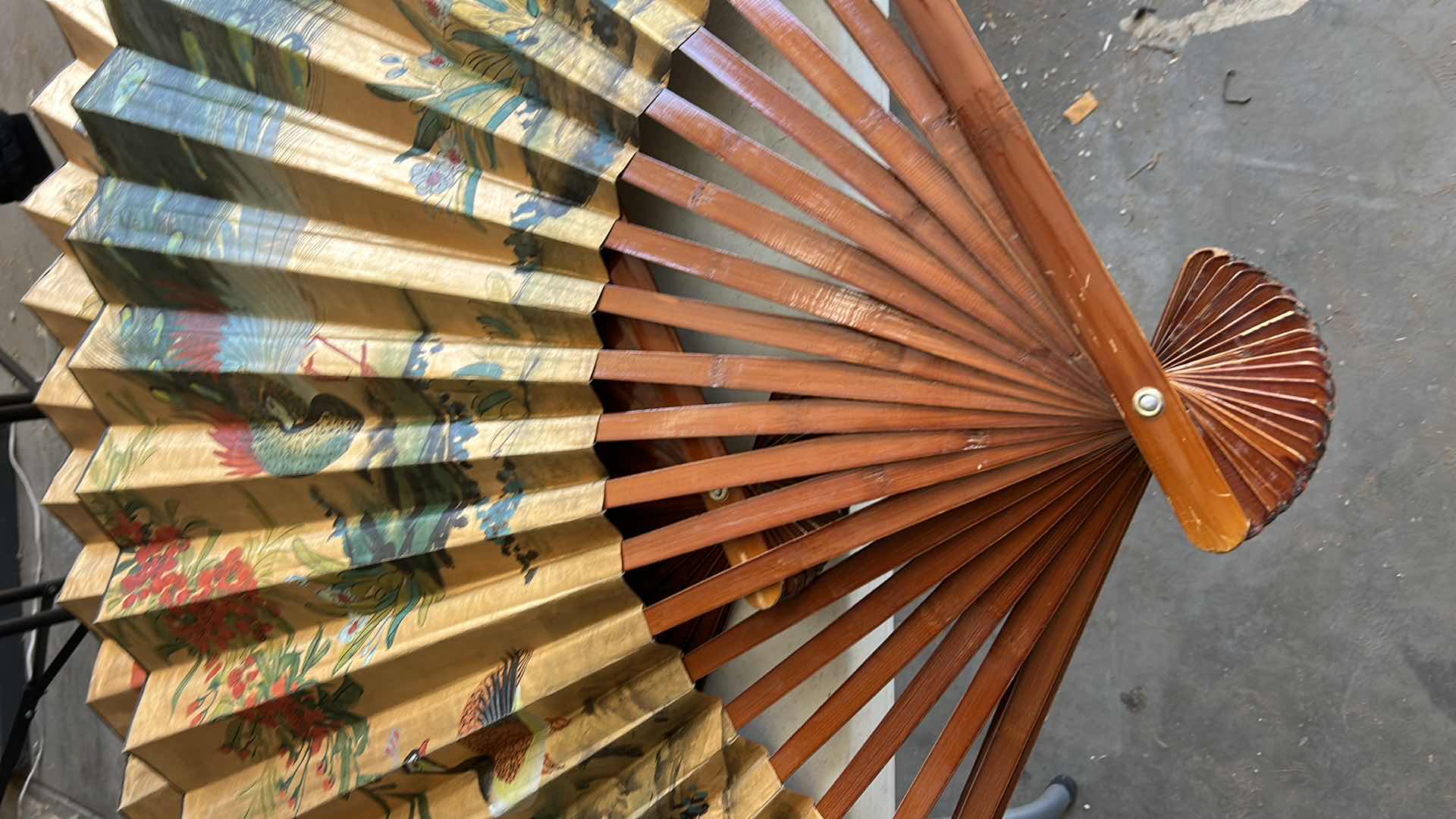 Photo 1 of 2 LARGE HAND-PAINTED FANS 5’ x 3’