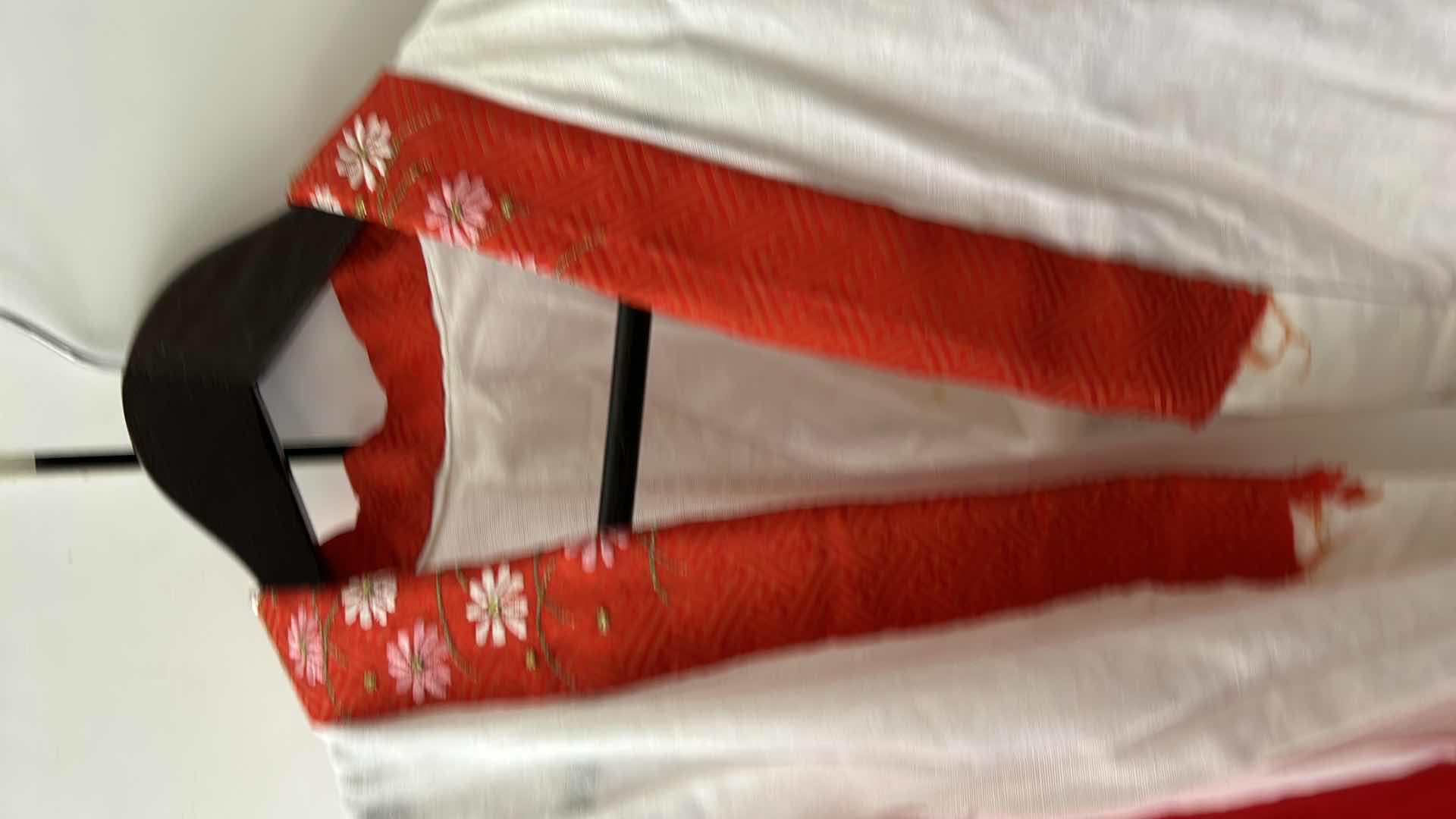 Photo 1 of YOUNG JAPANESE GIRL PHOTO AND BOX WITH YARN AND JAPANESE TOP (FRAMED PHOTO ARTWORK 141/2” x 18”)