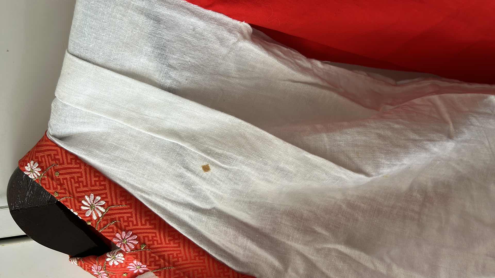 Photo 1 of YOUNG JAPANESE GIRL PHOTO AND BOX WITH YARN AND JAPANESE TOP (FRAMED PHOTO ARTWORK 141/2” x 18”)