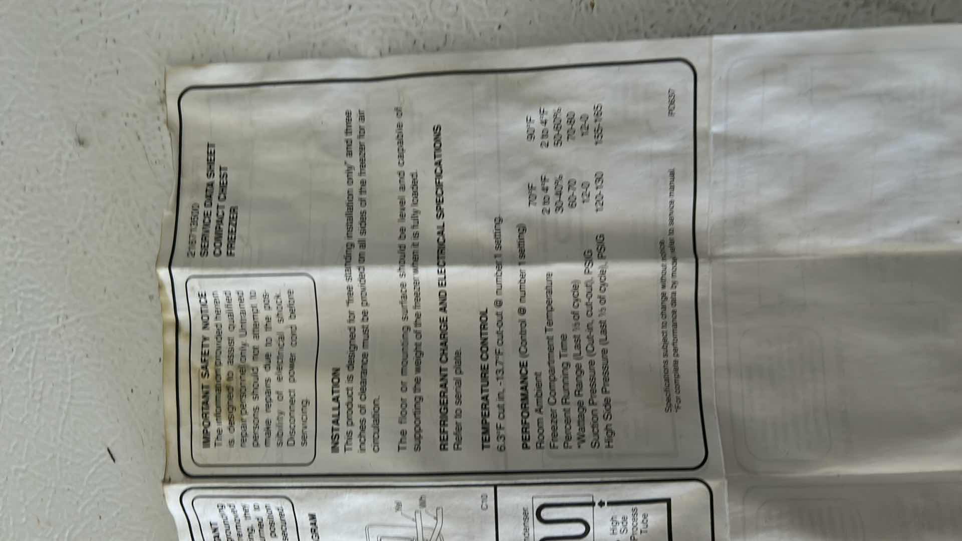 Photo 1 of FRIDGIDAIRE FREEZER