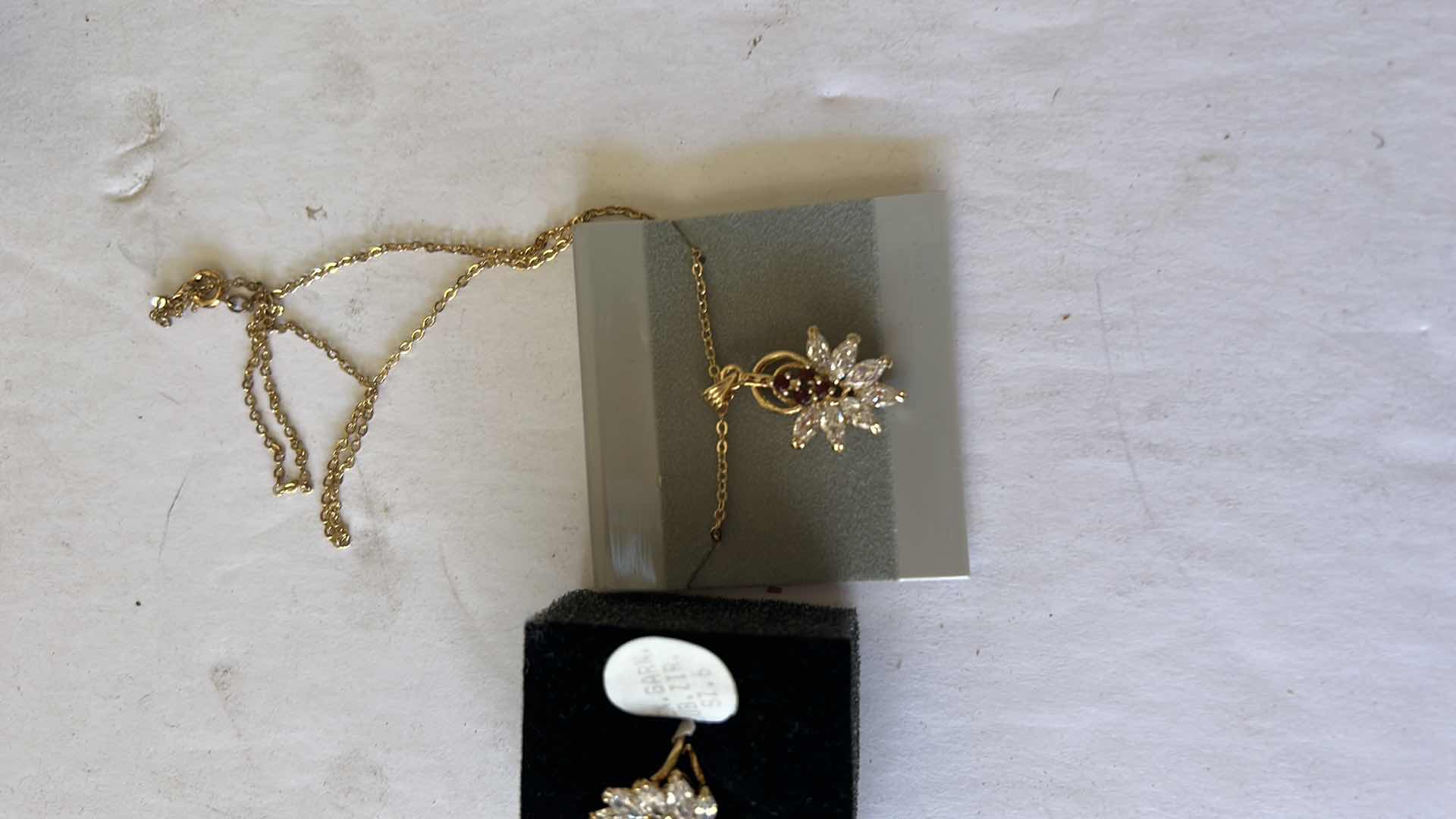 Photo 1 of GENUINE GARNET CUBIC ZIRCONIA RING SIZE 6