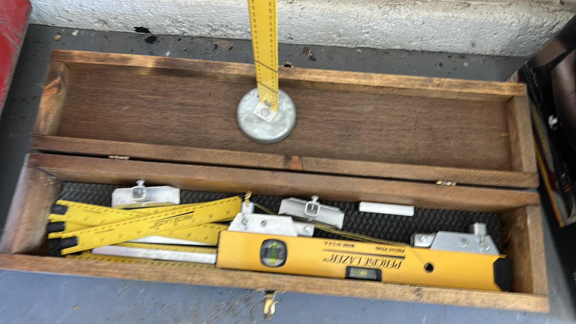 Photo 1 of WOOD BOX WITH PRECISE LAZER TOOLS