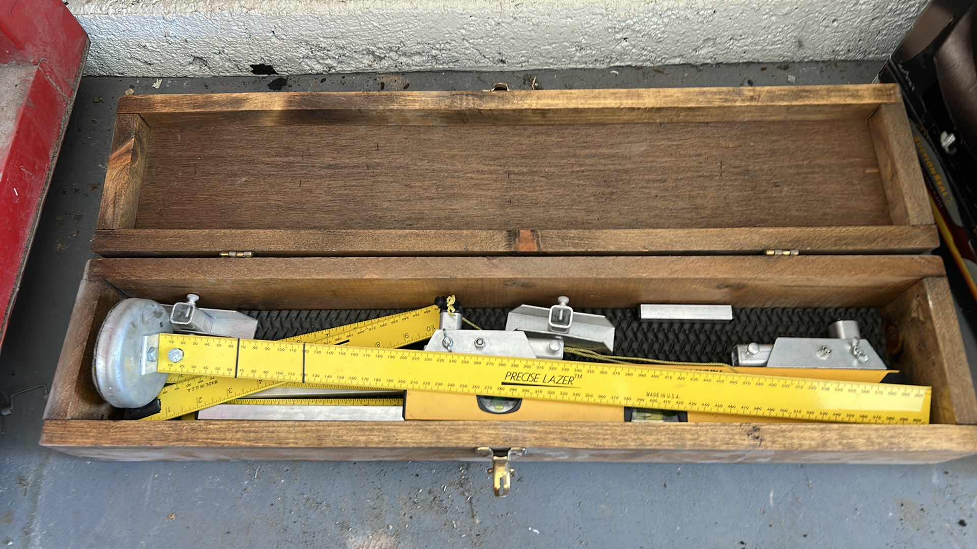 Photo 1 of WOOD BOX WITH PRECISE LAZER TOOLS