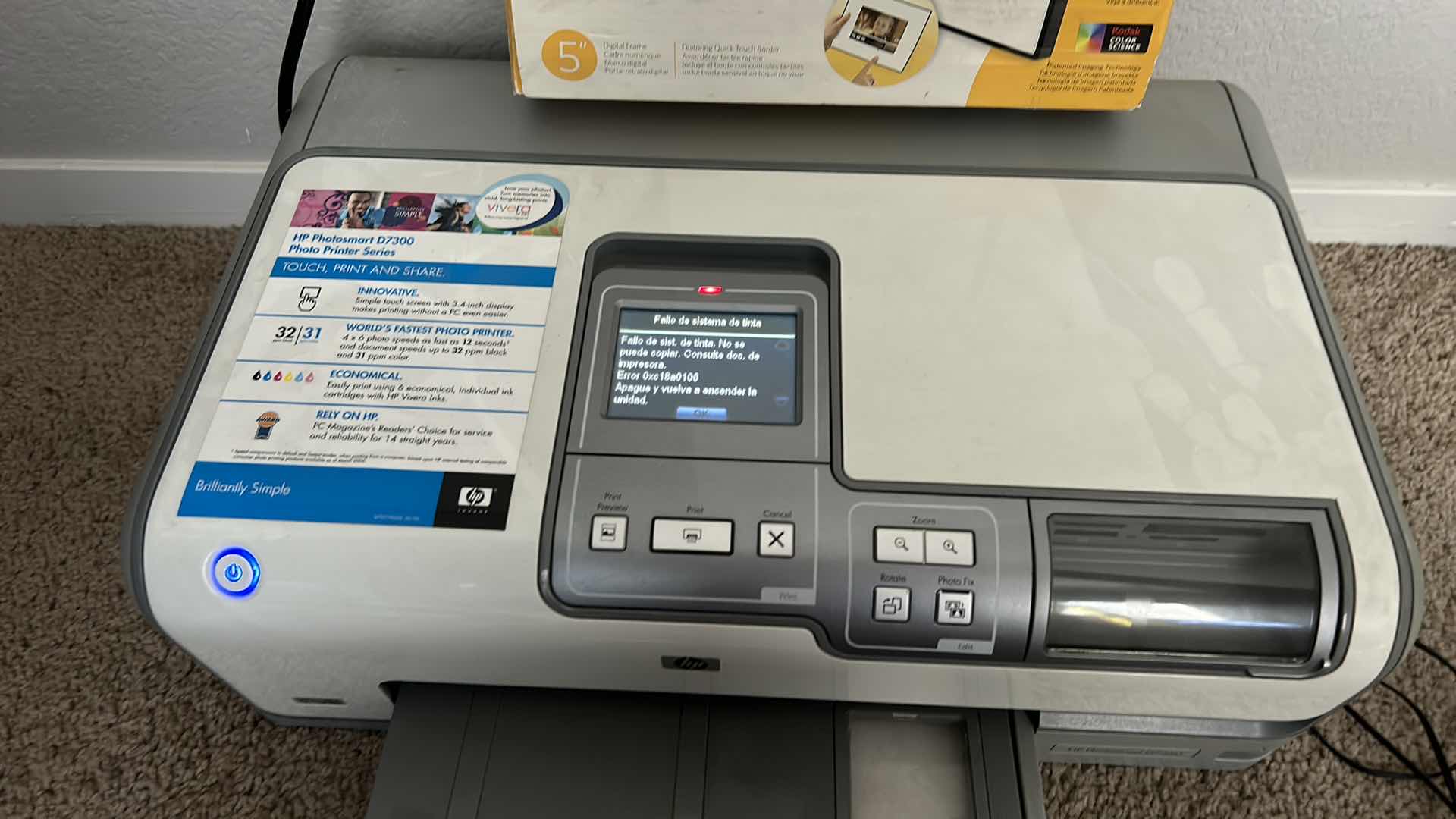 Photo 1 of HP PHOTOSMART PRINTER AND KODAK EASY SHARE