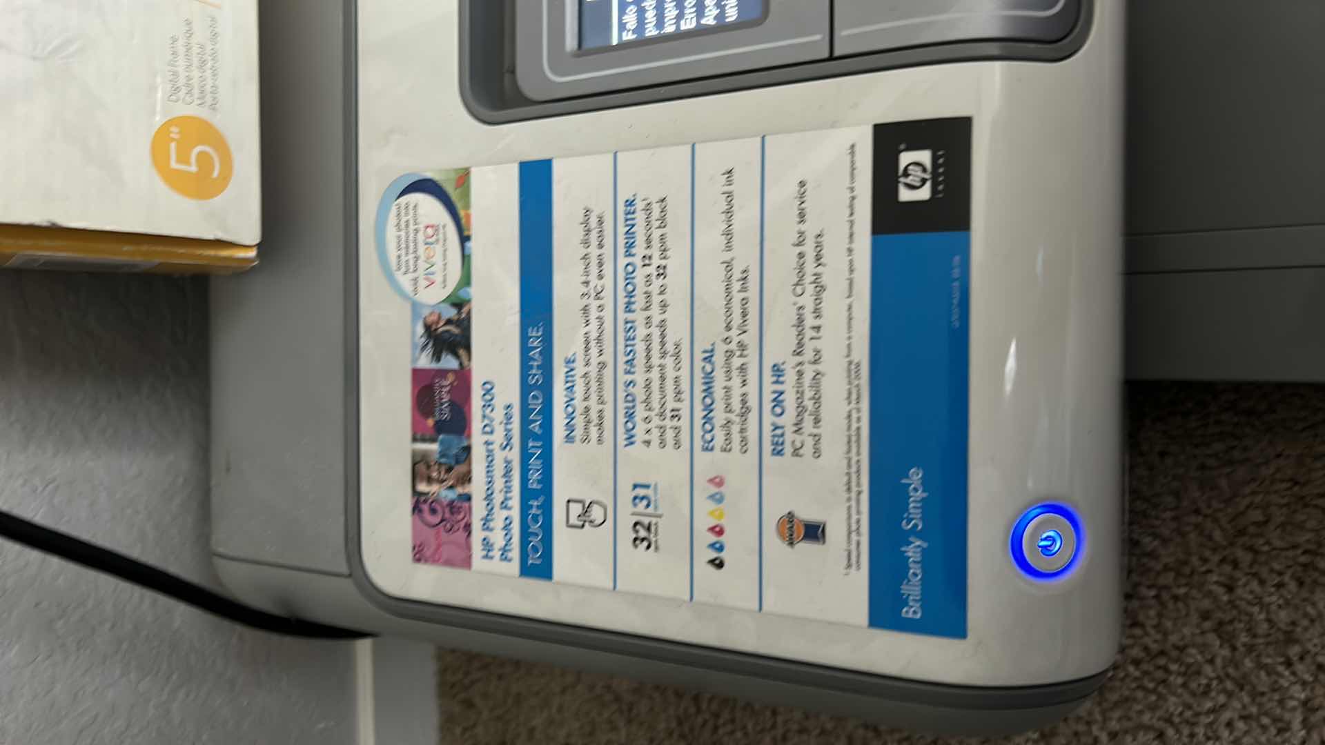 Photo 1 of HP PHOTOSMART PRINTER AND KODAK EASY SHARE