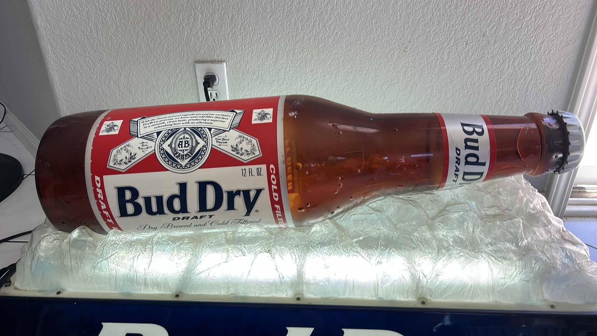 Photo 1 of BUD DRY DRAFT BEER LIGHTED NEON SIGN  44” x 20” x 17”