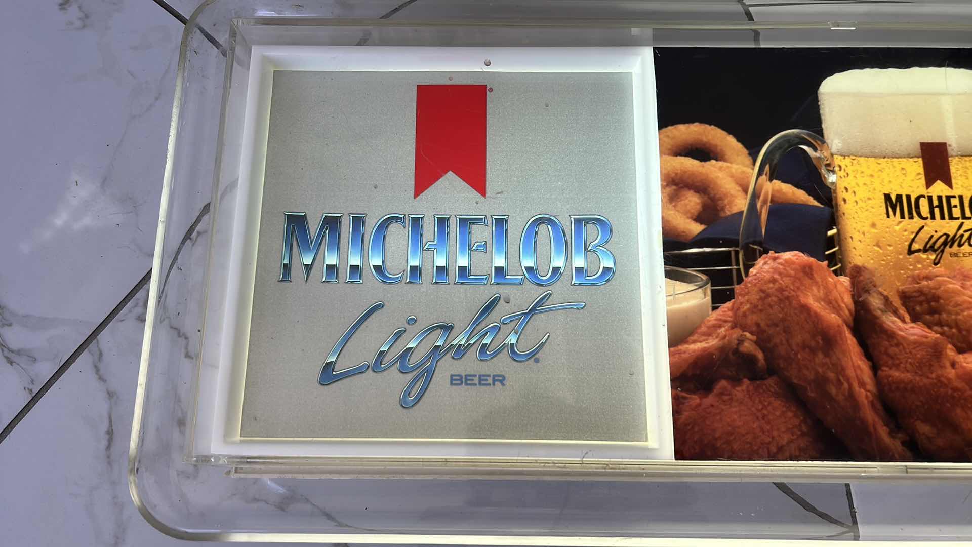 Photo 1 of MICHELOB LIGHT BEER LIGHTED NEON SIGN  34” x 14” x 4 1/2”