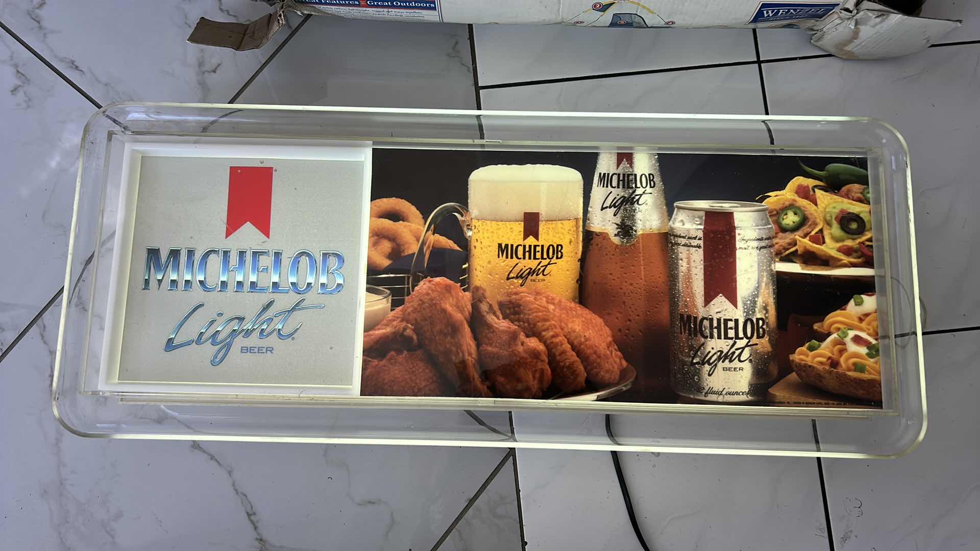 Photo 1 of MICHELOB LIGHT BEER LIGHTED NEON SIGN  34” x 14” x 4 1/2”
