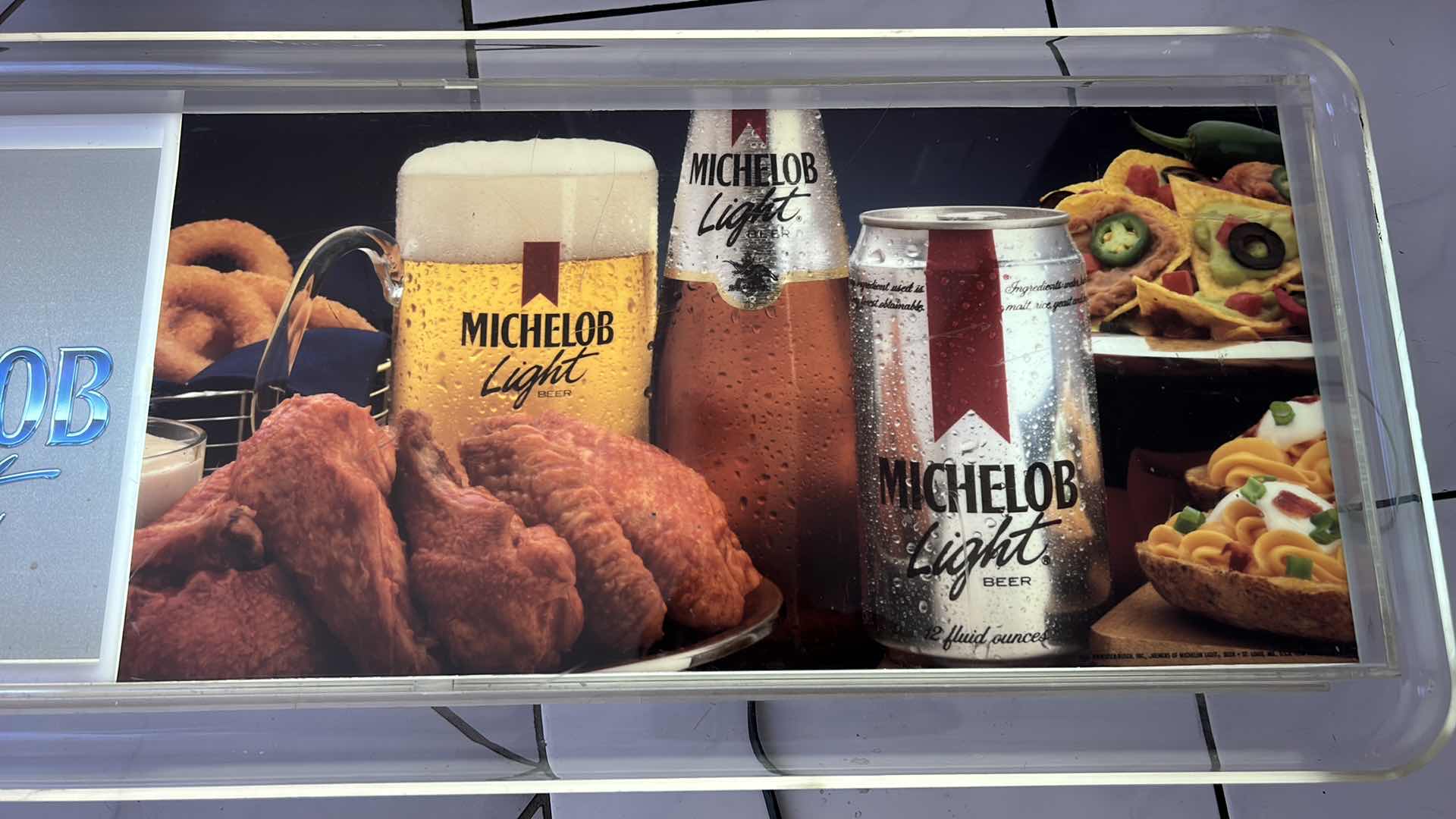 Photo 1 of MICHELOB LIGHT BEER LIGHTED NEON SIGN  34” x 14” x 4 1/2”