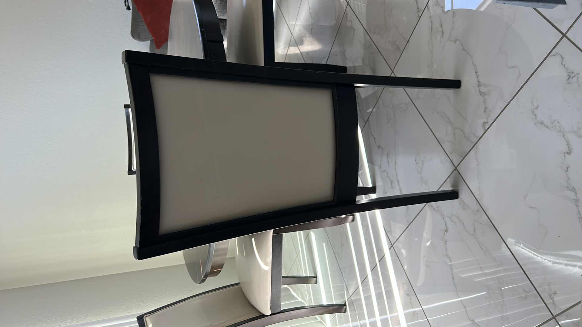 Photo 1 of ROUND WOOD TABLE WITH 4 CHAIRS 53” x 30”