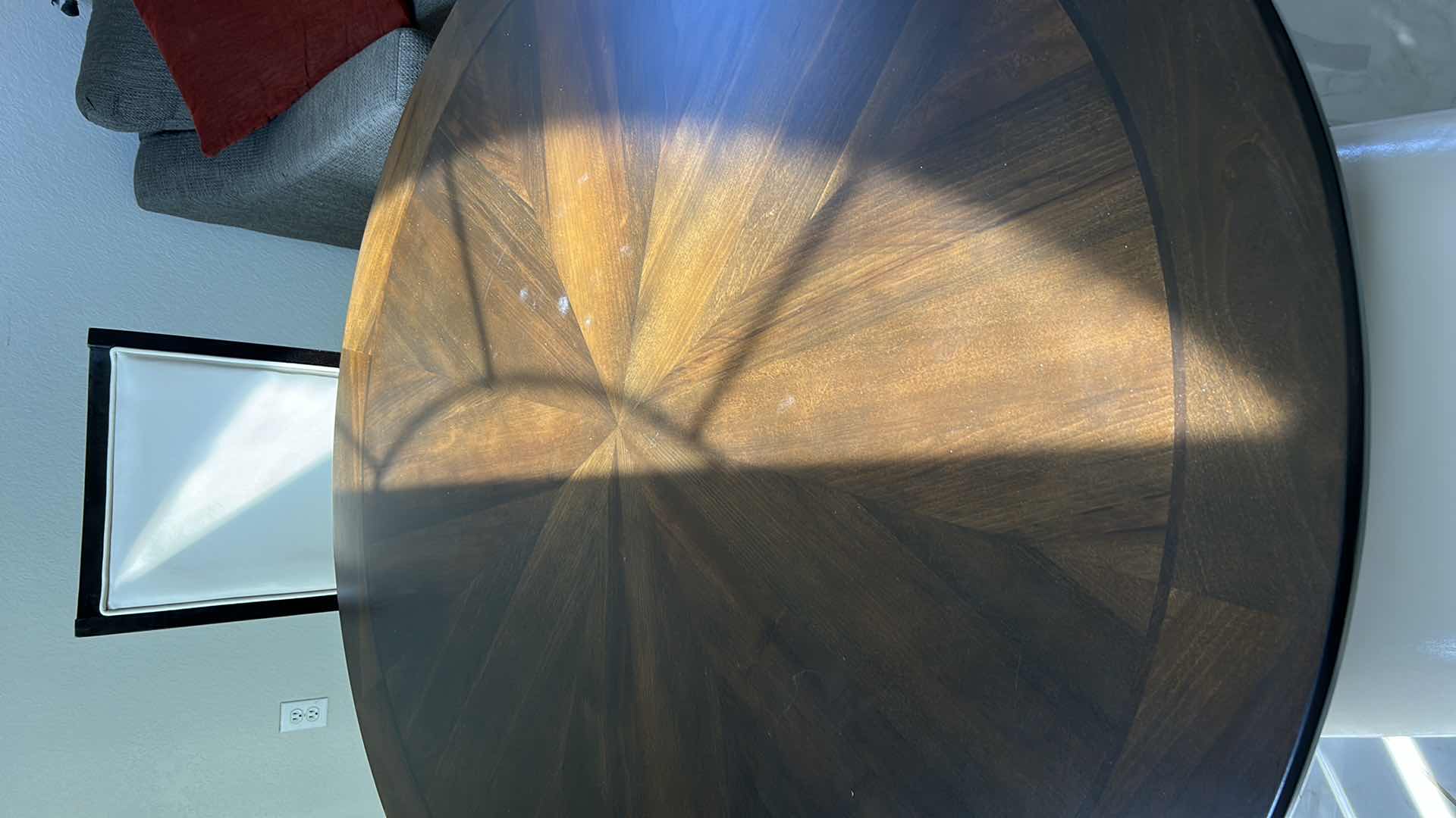 Photo 1 of ROUND WOOD TABLE WITH 4 CHAIRS 53” x 30”