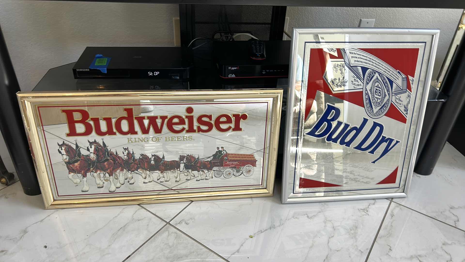 Photo 1 of 2 BUDWEISER DECORATED MIRRORS 27“ x 14“ AND 16 1/2 X 21"