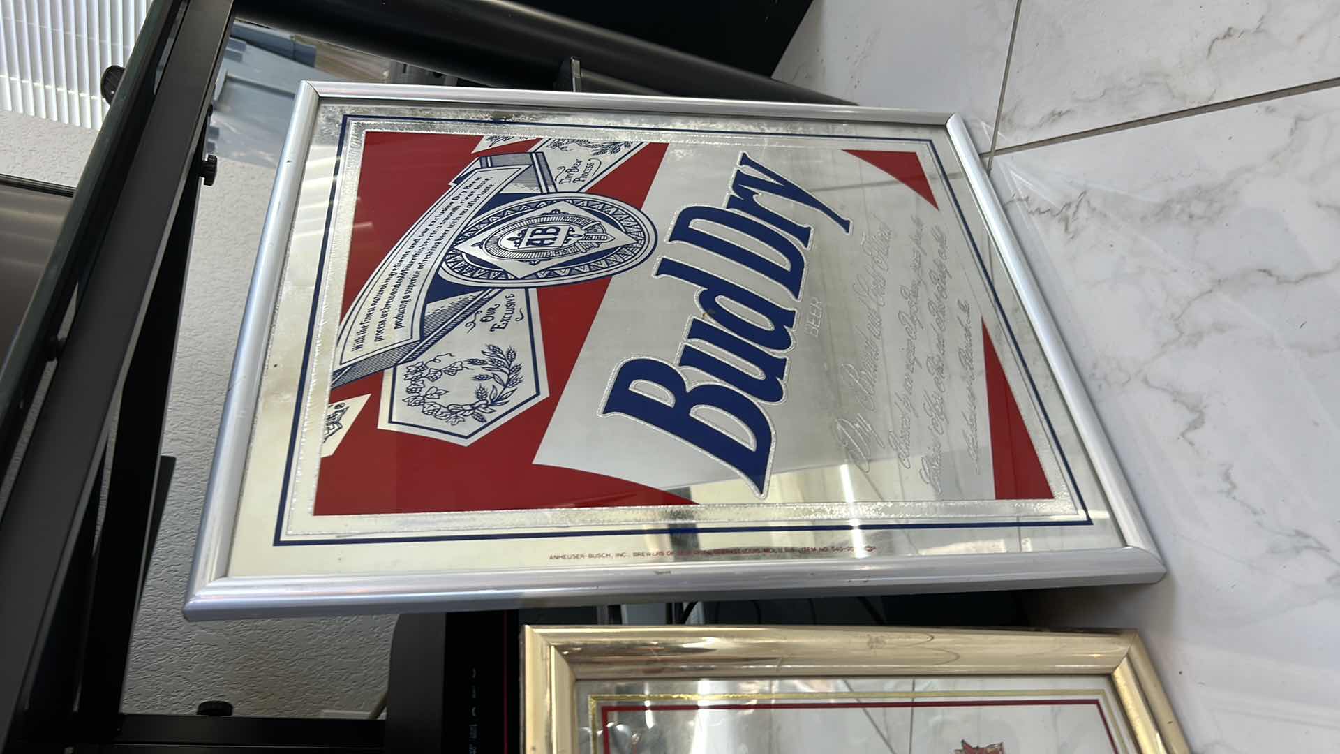 Photo 1 of 2 BUDWEISER DECORATED MIRRORS 27“ x 14“ AND 16 1/2 X 21"