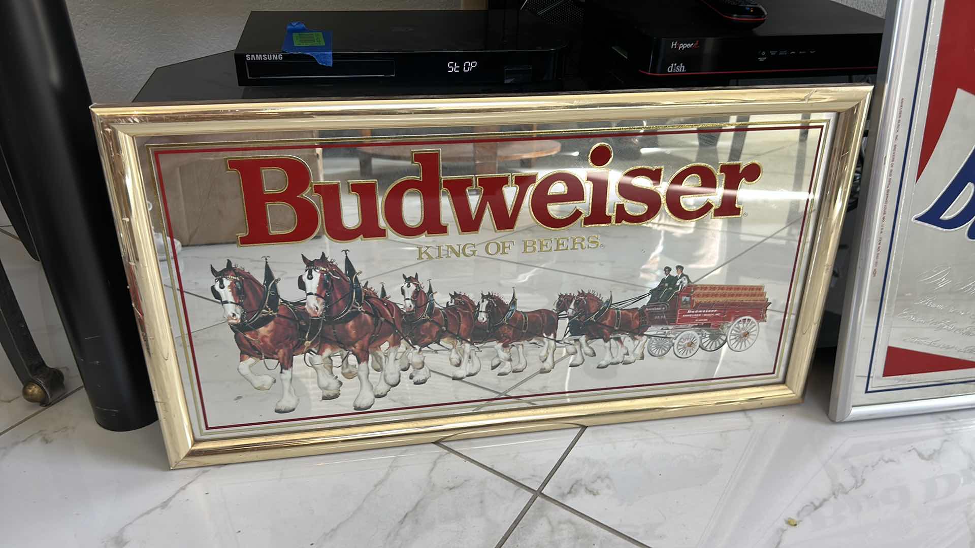 Photo 1 of 2 BUDWEISER DECORATED MIRRORS 27“ x 14“ AND 16 1/2 X 21"