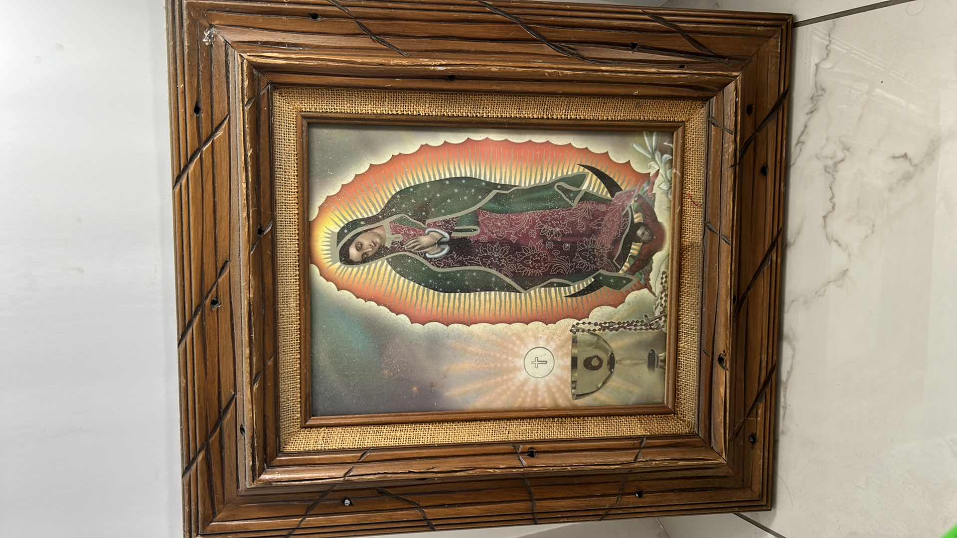 Photo 1 of RELIGIOUS ITEMS - FRAMED ARTWORK 19” x 22 1/2”