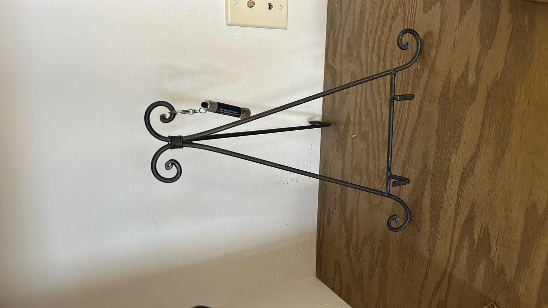 Photo 4 of 4 PC HOME DECOR - (TALLEST WOOD STAND WITH METAL RODS  H17”)