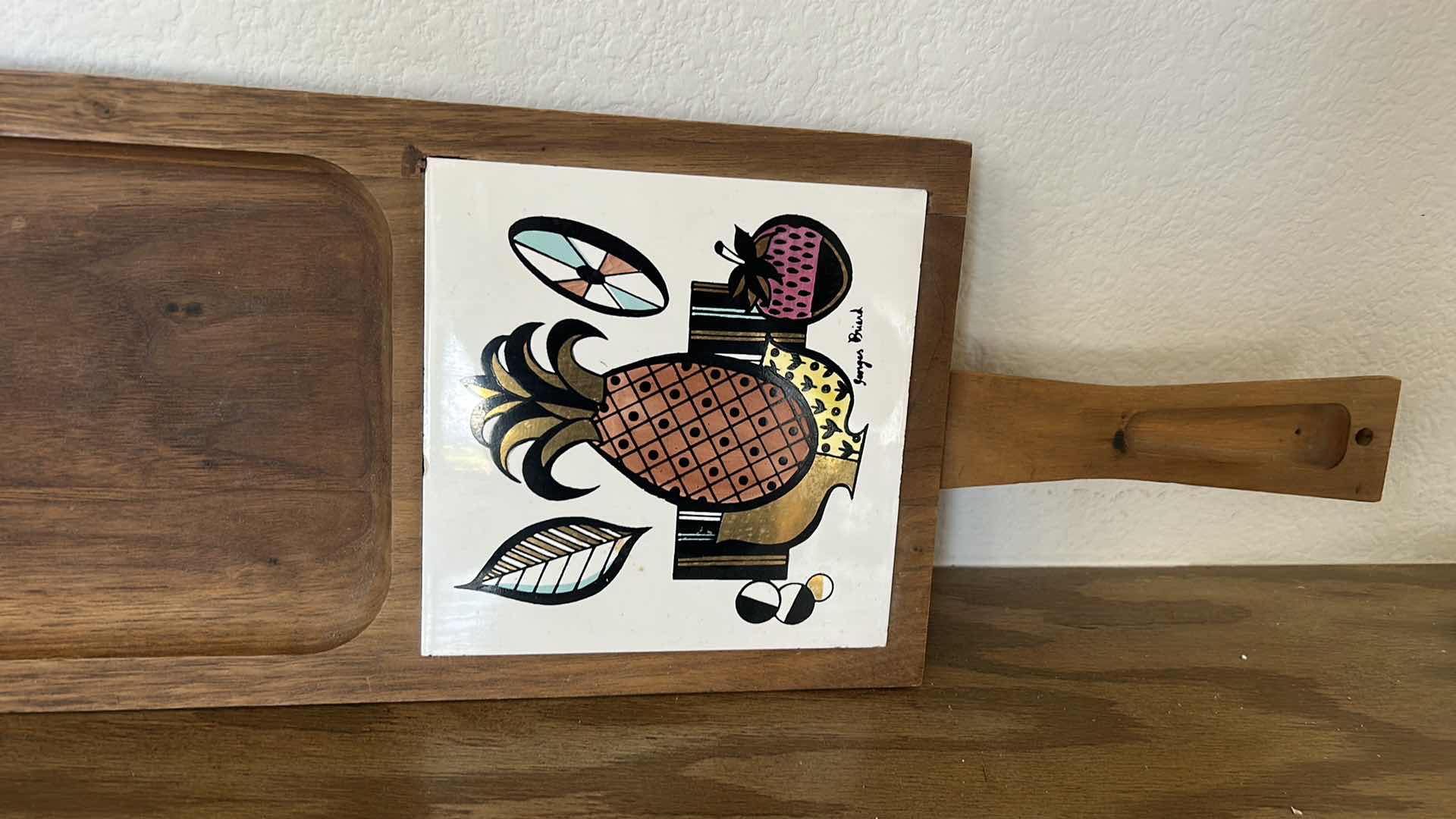 Photo 1 of SIGNED WOOD CHEESE BOARD 29” x 7 1/4”