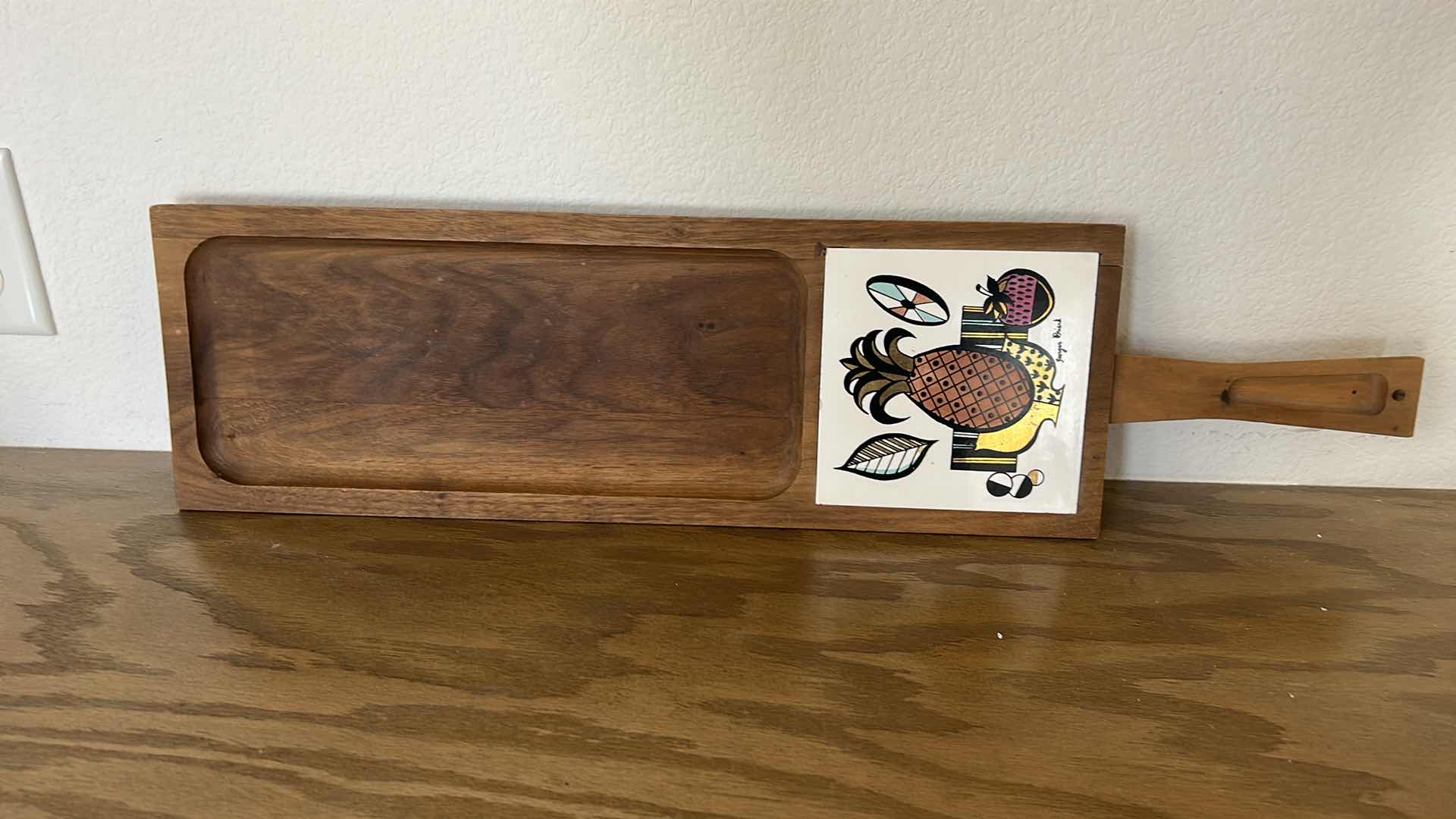 Photo 1 of SIGNED WOOD CHEESE BOARD 29” x 7 1/4”