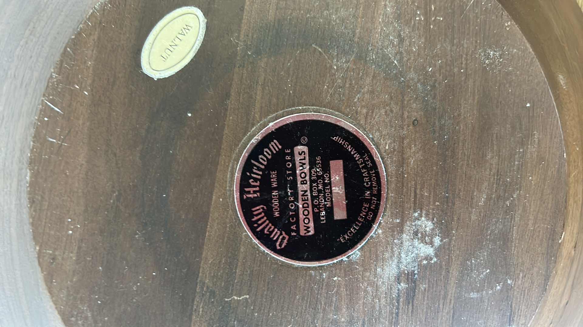 Photo 1 of 3 VINTAGE WOOD BOWLS - WALNUT AND MORE