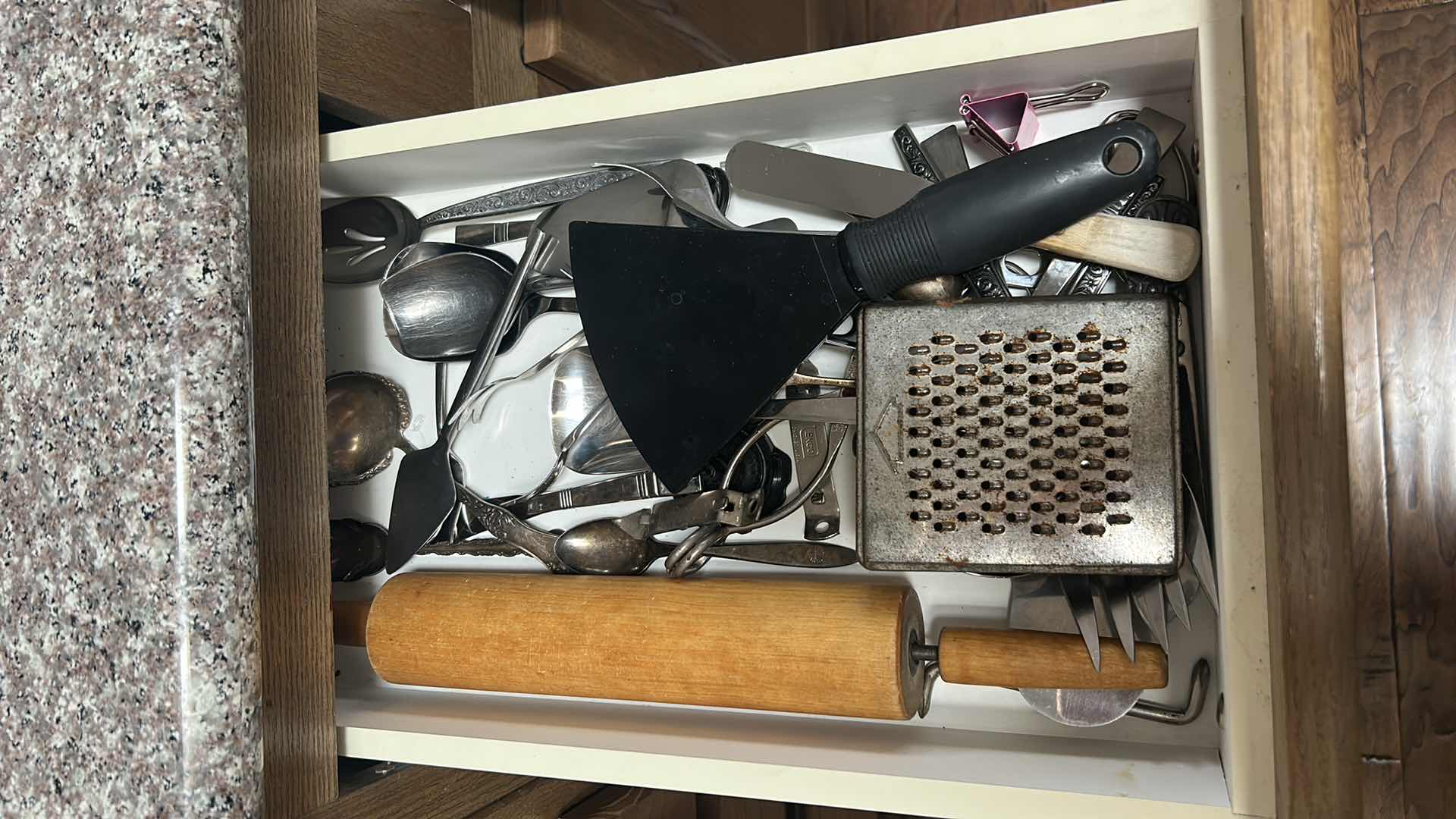 Photo 1 of CONTENTS OF 3 DRAWERS IN KITCHEN