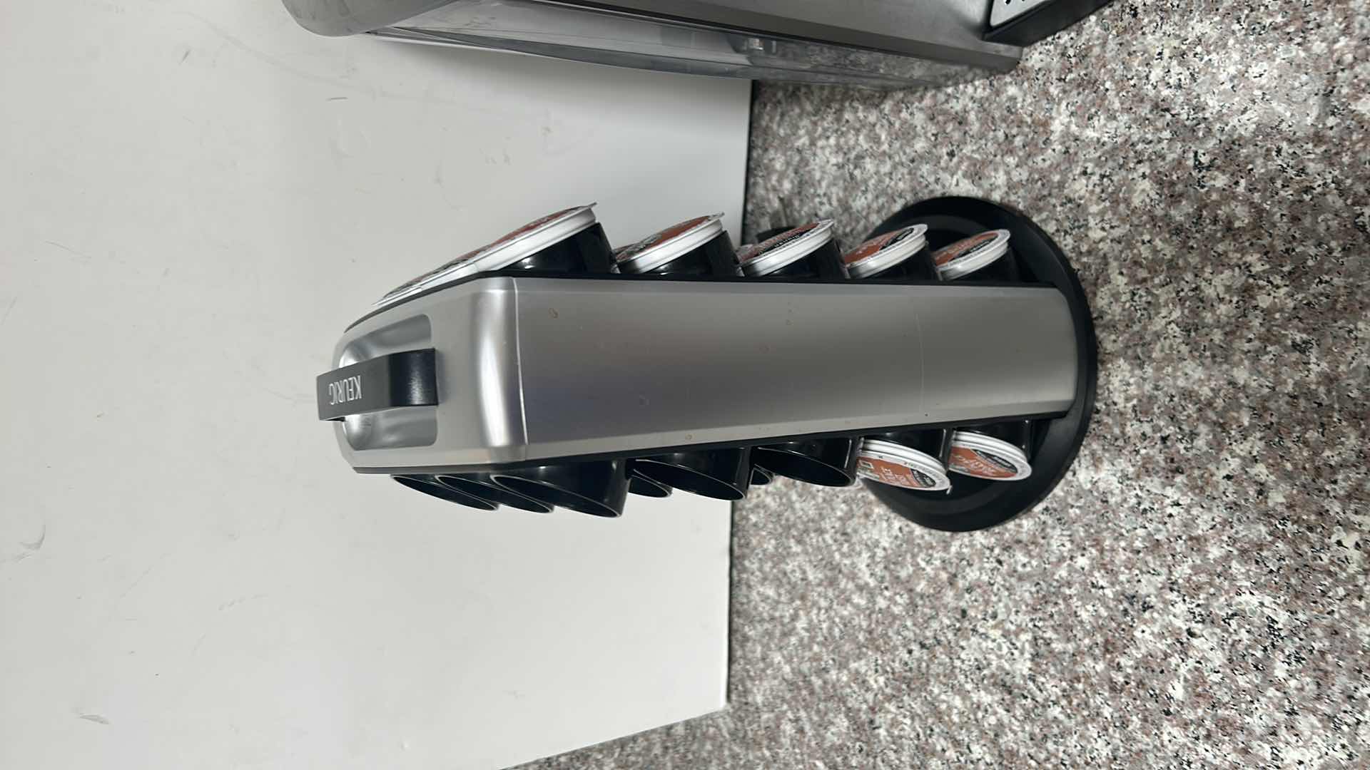 Photo 1 of KEURIG COFFEE MAKER AND POD HOLDER WITH PIKES ROAST PODS