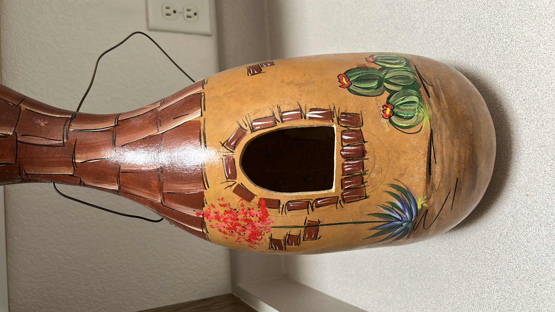 Photo 1 of 2 LARGE HANDPAINTED SIGNED GOURDS JONA