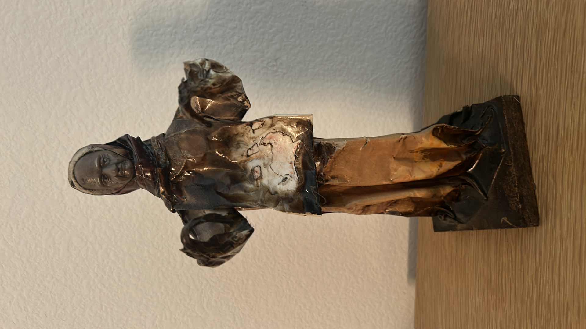 Photo 1 of 2 VINTAGE PAPER MACHE FIGURES TALLEST 13”