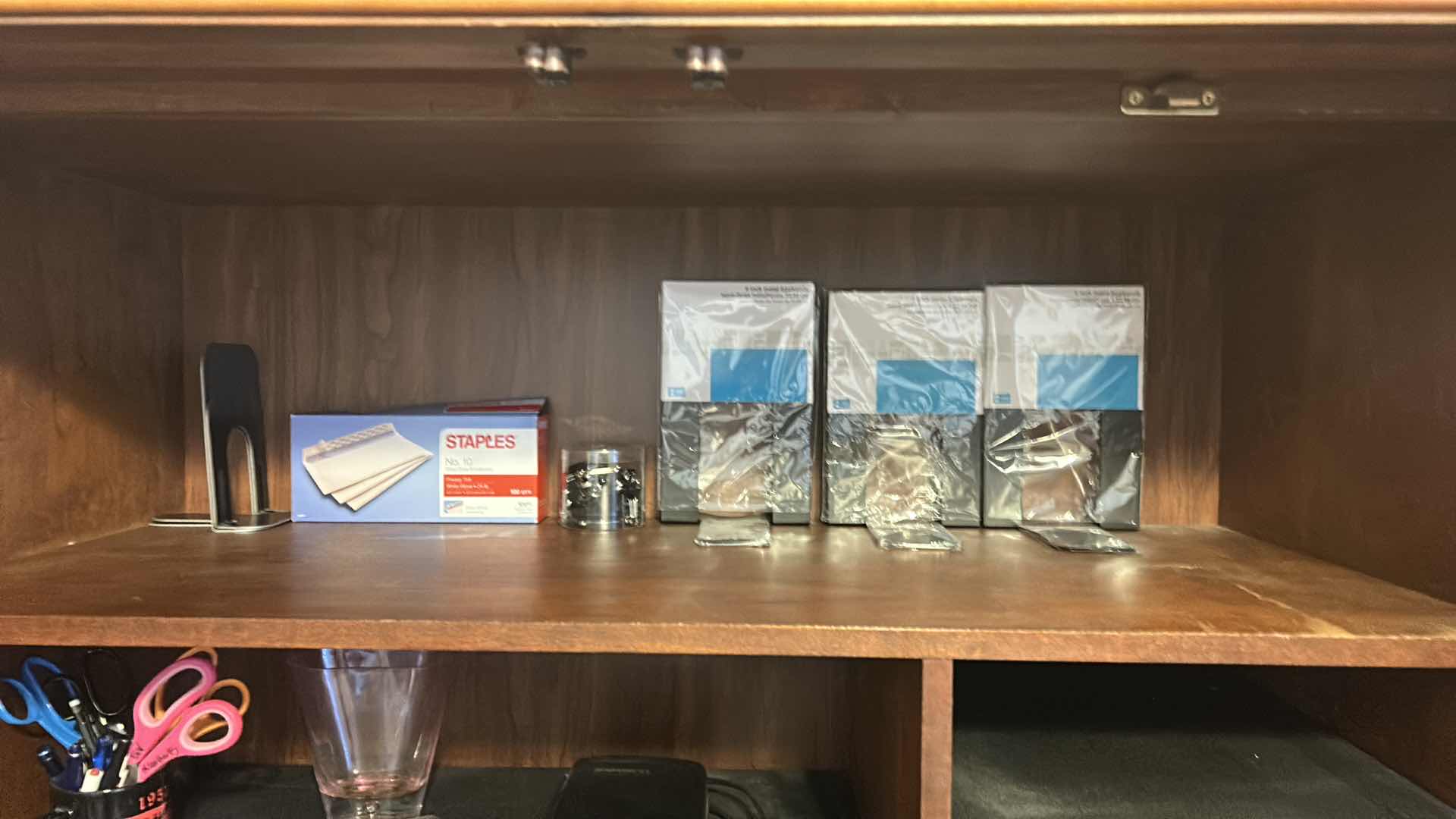 Photo 1 of ARMOIRE WORKSTATION, FOLD OUT DESK  AND PULLOUTS W CONTENTS 44“ x 25 1/2“ H74"