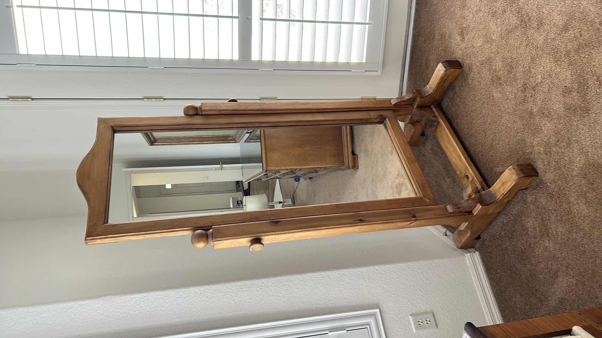 Photo 1 of HEAVY WOOD WARDROBE MIRROR H6’