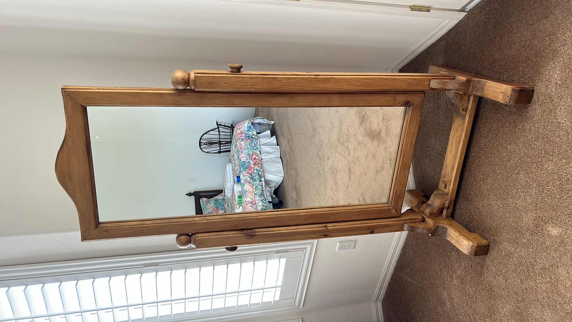 Photo 1 of HEAVY WOOD WARDROBE MIRROR H6’