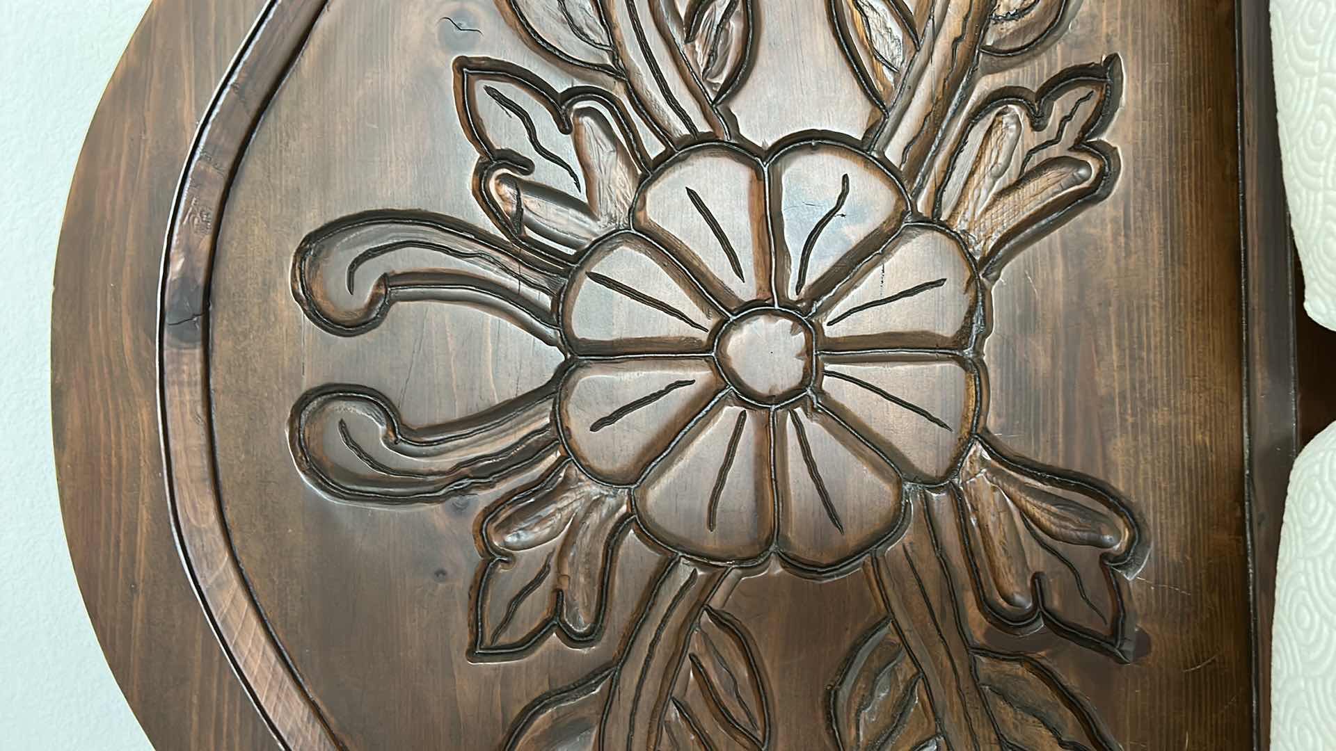 Photo 1 of CARVED DARK WOOD HEADBOARD  79” x 51”