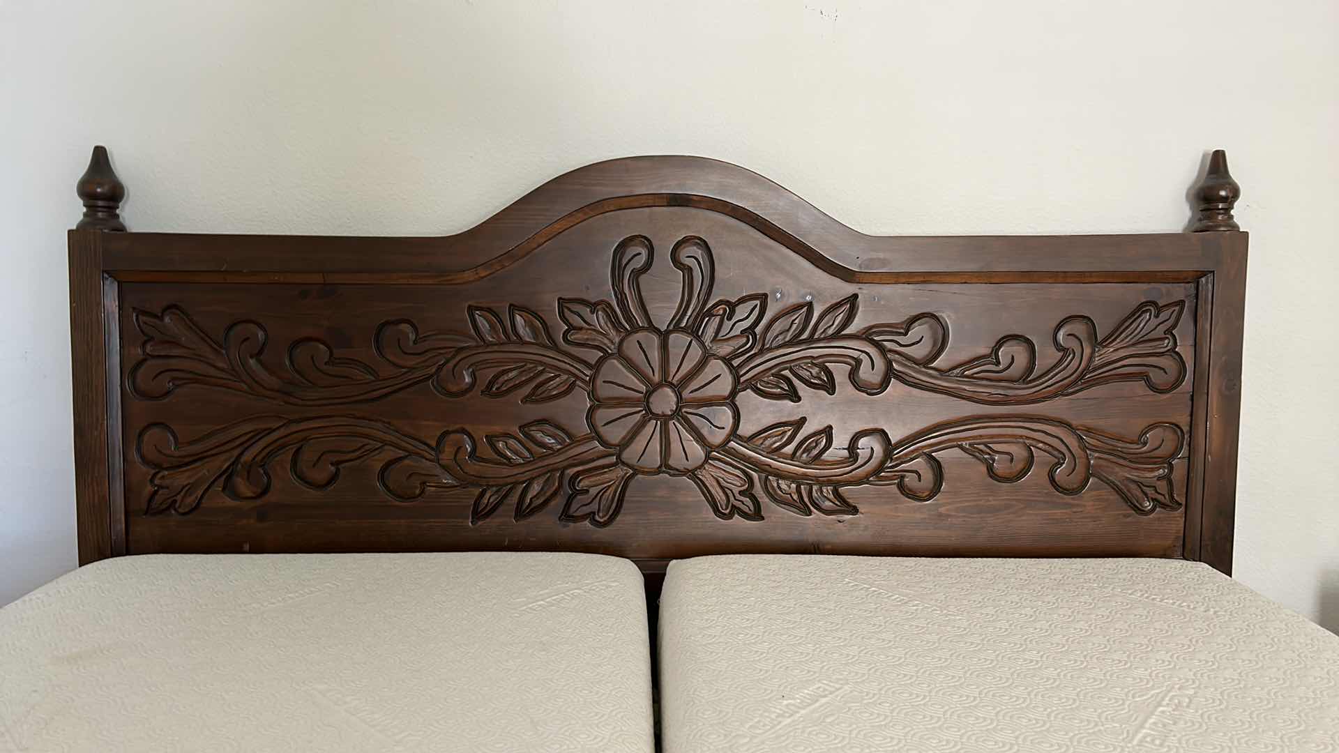 Photo 7 of CARVED DARK WOOD HEADBOARD  79” x 51”
